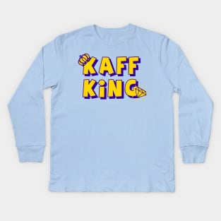 Kaff (Village) King yellow violet King of the village gift birthday Kids Long Sleeve T-Shirt